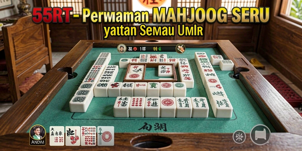 Screenshot gameplay 55RT menampilkan aksi seru permainan Mahjong.