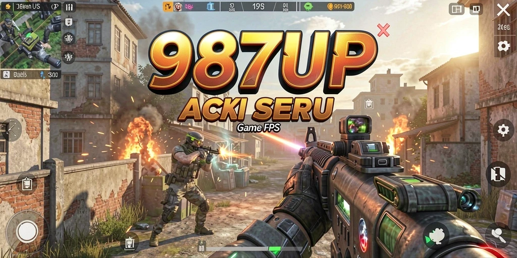 Gameplay 987UP yang menegangkan dengan aksi tembak-menembak seru.