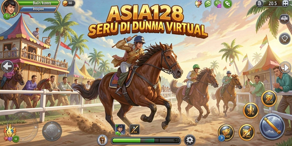 Tampilan gameplay ASIA128 dengan mobil yang sedang balapan.