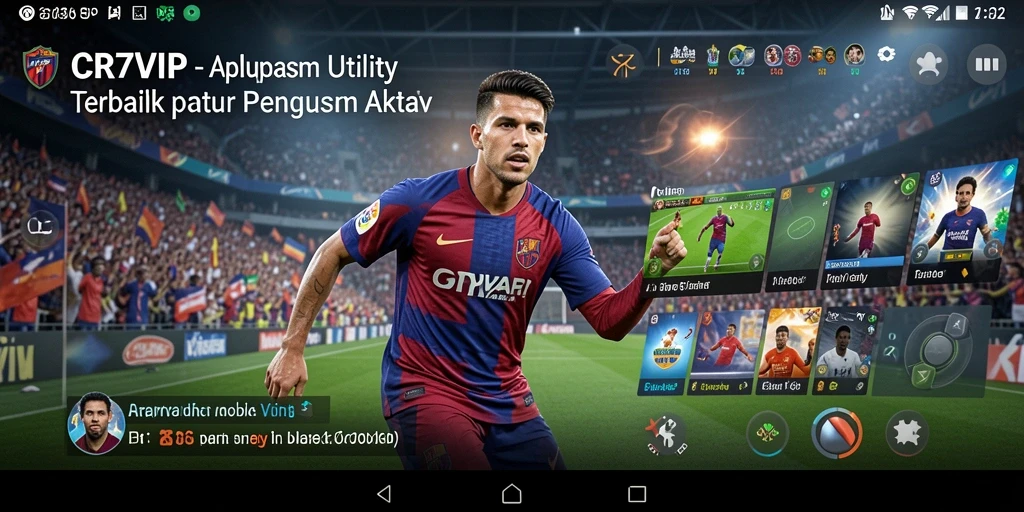 Tampilan antarmuka utama CR7VIP yang intuitif dan fungsional.