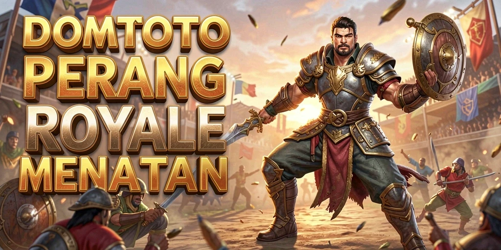 Tangkapan layar gameplay menegangkan dari DOMTOTO yang menampilkan aksi Battle Royale yang seru.