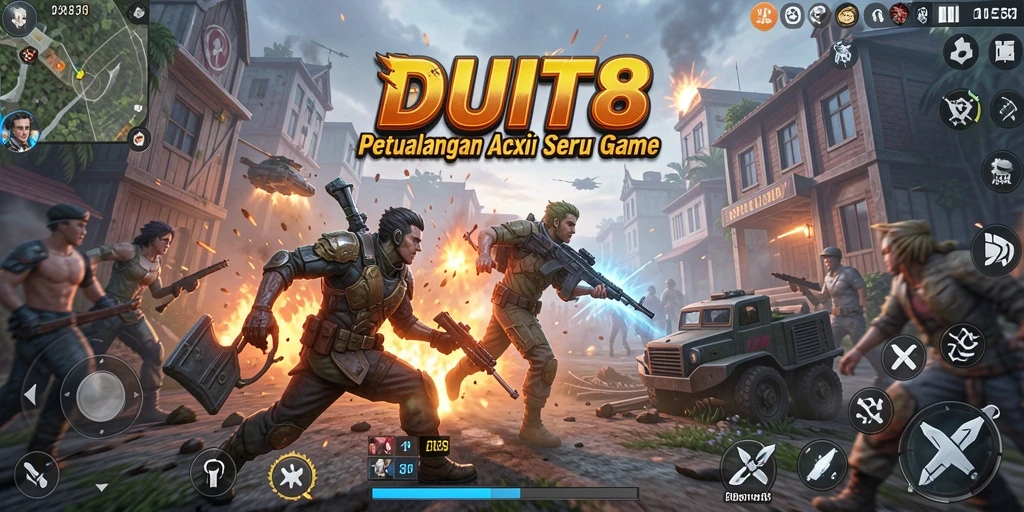 Tampilan gameplay seru di DUIT8 dengan aksi baku hantam.