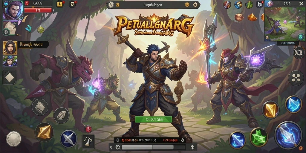 Screenshot gameplay G668 menampilkan aksi seru dalam dunia fantasi.