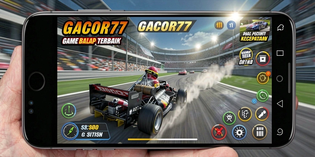 Tampilan gameplay balap GACOR77 yang memukau dan menegangkan.