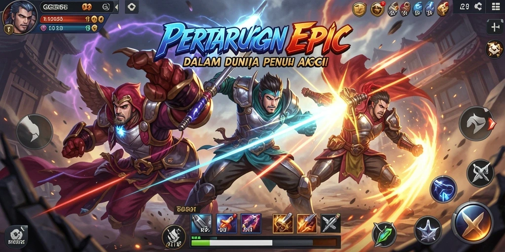 Gameplay GG368 yang mengasyikkan dengan pertarungan dinamis.