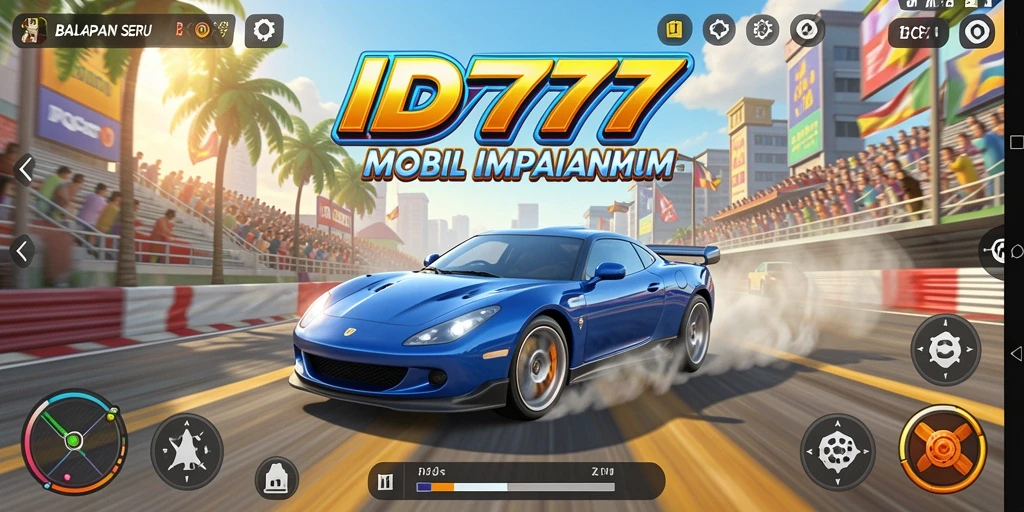 Tampilan menarik dari gameplay balap ID777 yang mendebarkan.