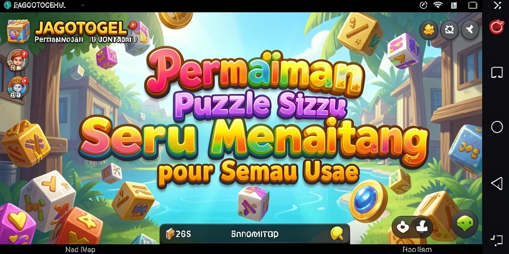 Tampilan menarik dari gameplay puzzle JAGOTOGEL yang penuh warna.