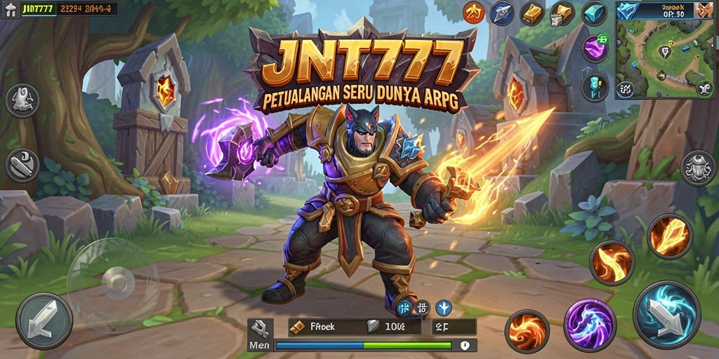 Tampilan gameplay ARPG yang seru dan mendebarkan di JNT777.