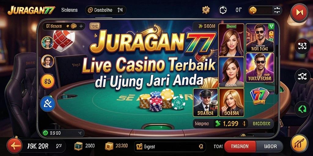 Tampilan nyata dari permainan Live Casino di JURAGAN77.