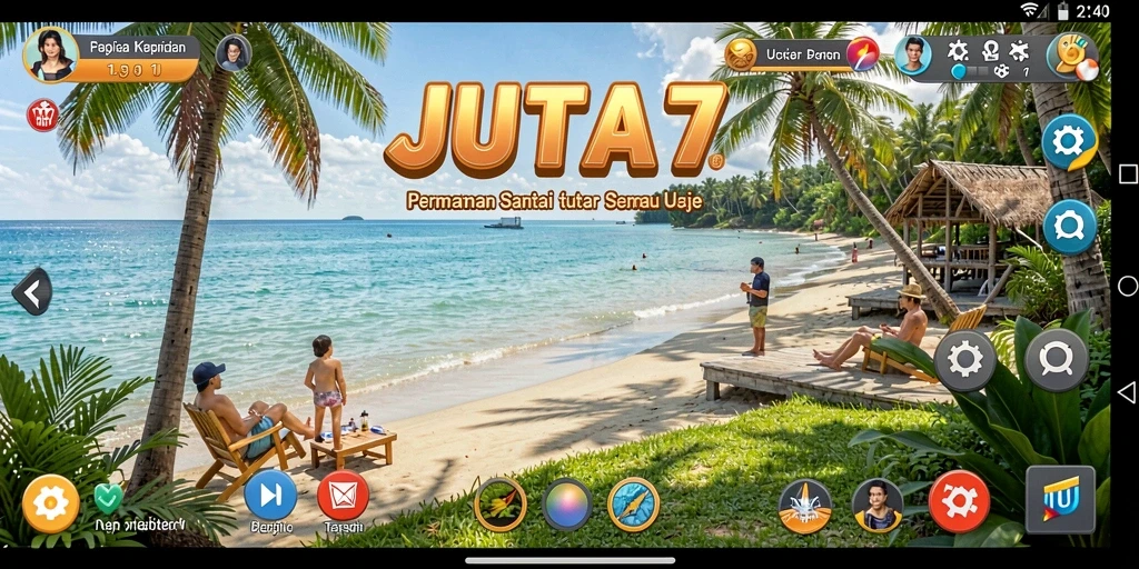 Tangkapan layar utama JUTA7 menampilkan gameplay yang seru dan menarik.