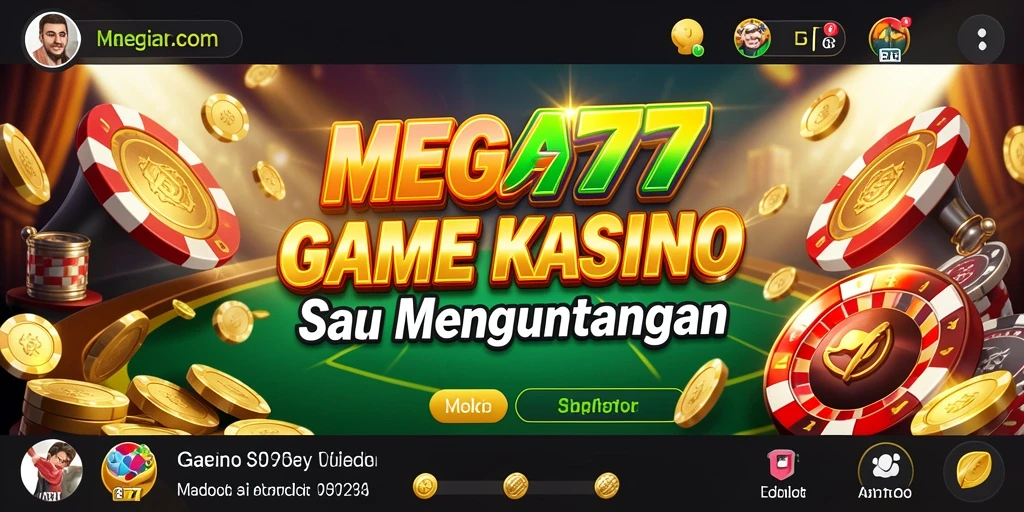 Screenshot MEGA777 menampilkan gameplay Kasino yang mendebarkan dan grafis yang memukau.