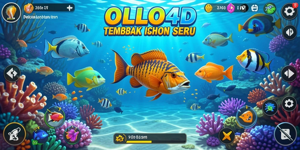 Screenshot OLLO4D menampilkan gameplay seru menembak ikan.