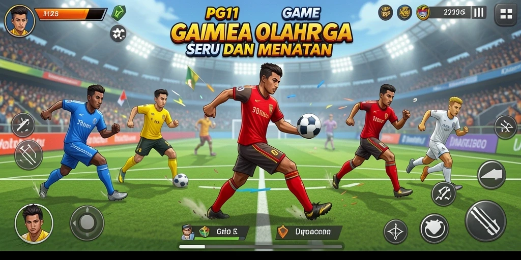 Tangkapan layar PG11 menampilkan aksi seru dalam permainan olahraga.