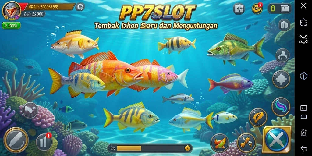 Gameplay PP7SLOT yang menampilkan serunya berburu ikan di lautan.