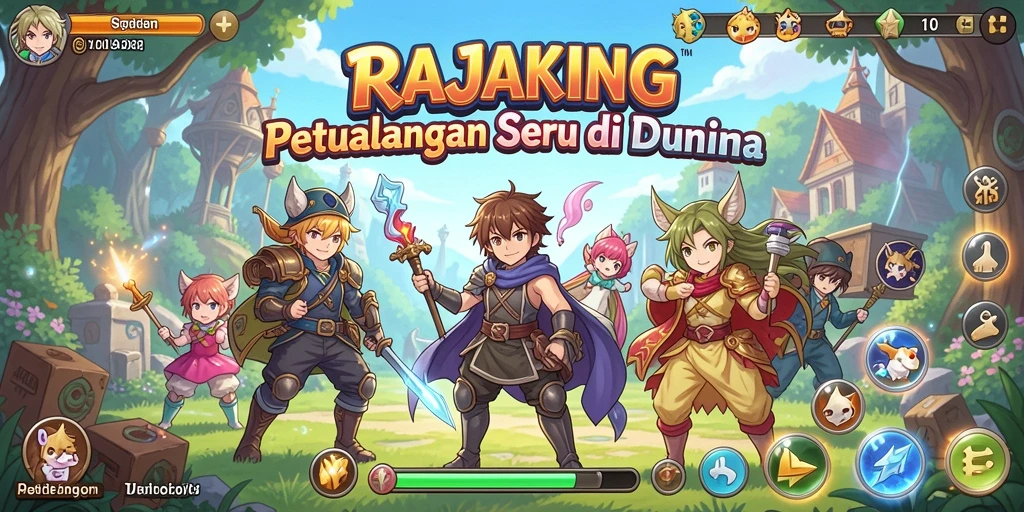 Tampilan gameplay menakjubkan dari RAJAKING yang penuh aksi.