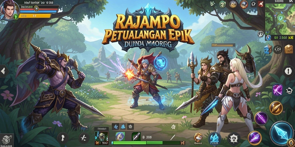 Screenshot menampilkan aksi seru dalam gameplay RAJAMPO.