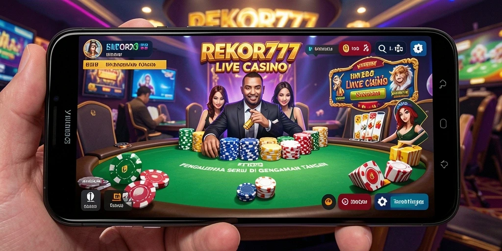 Tampilan menarik dari permainan Live Casino di REKOR777.