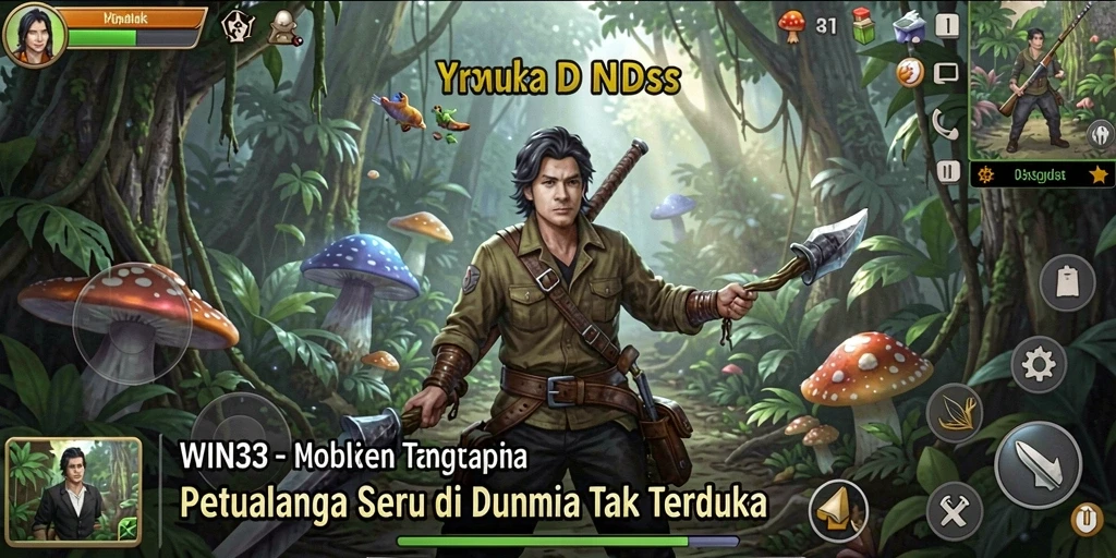 Tampilan gameplay menarik dari WIN33 yang memperlihatkan suasana petualangan.